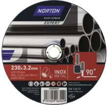 Disc de tăiere Norton Expert pentru metal, 230x3,2 milimetri