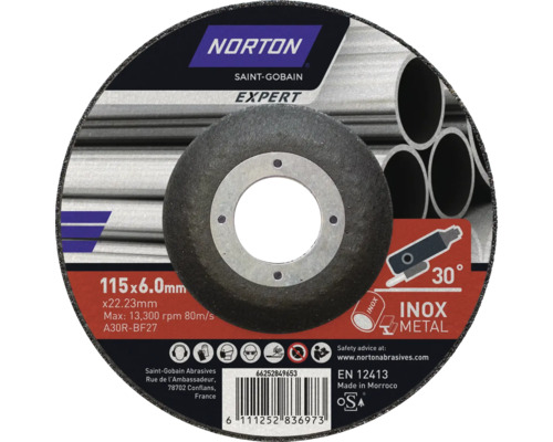 Disc debitare metal Norton Expert Ø115x6x22,23mm