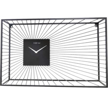 Ceas de perete Nextime cu cadran pătrat și cadru geometric din sârmă