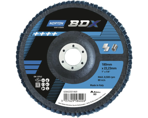 Disc lamelar pentru șlefuit Norton BDX Ø180x22,23mm, | HORNBACH