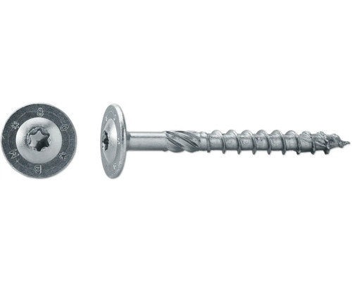 Șuruburi pentru lemn cu cap semibombat Torx Dresselhaus JD-Plus 8x450mm T40 oțel zincat 50 piese Șurub pentru construcții din lemn cu cap înecat și antrenare Torx