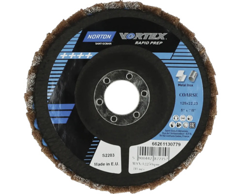 Disc lamelar pentru șlefuit Norton Vortex Ø125x22,23mm, maro