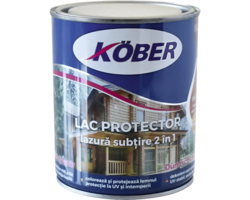 Lac protector Köber lazură subțire 2 în 1 verde 0,75 l Köber Lac Protector lazură pentru lemn în găleată metalică