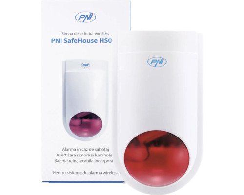 Alarmă tip sirenă PNI SafeHouse max. 110dB, cu acumulator, pentru sistemul de alarmă PNI SafeHouse Alarmă tip sirenă PNI SafeHouse max. 110dB, cu acumulator, pentru sistemul de alarmă PNI SafeHouse