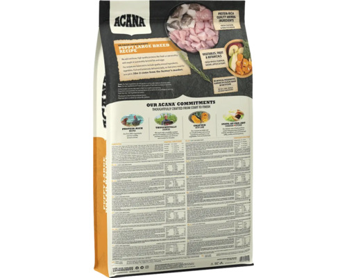 Acana Rețetă pentru căței de rasă mare Ambalajul produsului