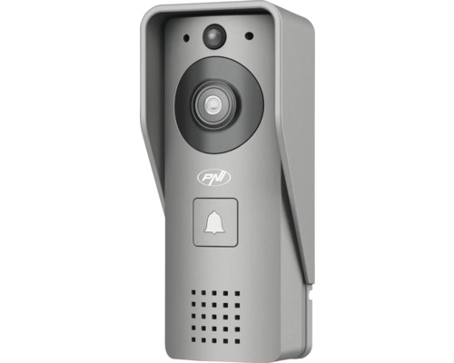 Interfon video PNI cu cameră, buton sonerie și difuzor