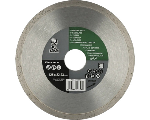 Disc diamantat pentru ceramică Norton Atlas Ø125x22,23mm
