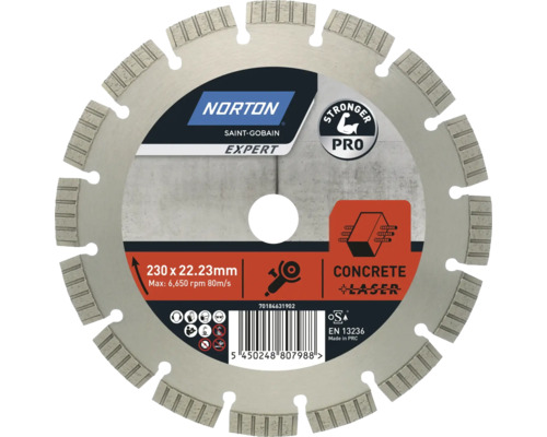 Disc diamantat pentru beton Norton Expert Pro Ø230x22,23mm