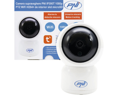 Cameră de supraveghere PNI IP390T 1080p cu PTZ, WiFi și slot MicroSD
