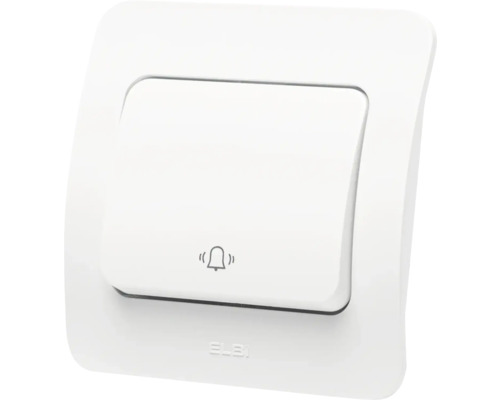 Buton sonerie alb cu simbol sonerie