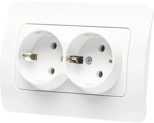 Priza dublă pentru montare pe perete