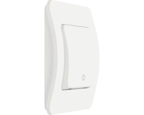 Întrerupător de lumină simplu alb pentru montare pe perete