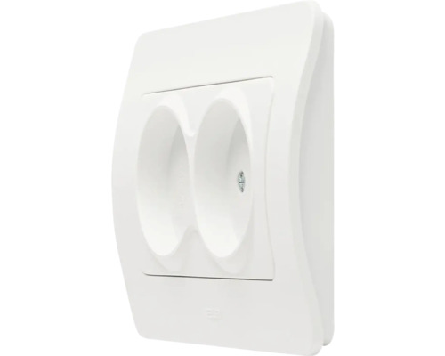 Priza dublă pentru montaj pe perete