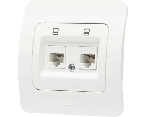 Priza dublă de rețea pentru conectarea calculatoarelor