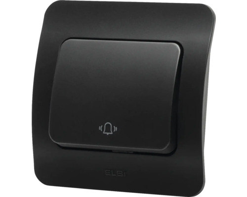 Buton de sonerie negru pentru ușa de la intrare