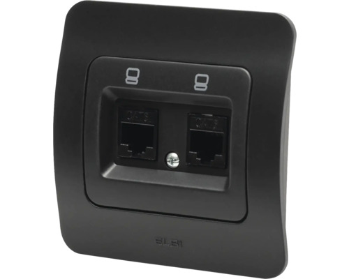 Priza de rețea cu două porturi pentru montare pe perete