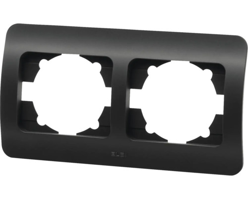 Ramă dublă neagră pentru întrerupătoare și prize