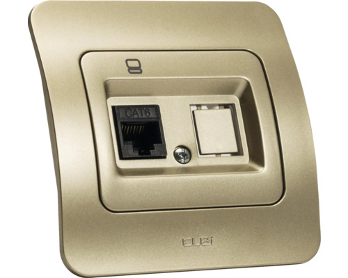 Priză de rețea cu o mufă CAT6 și o conexiune