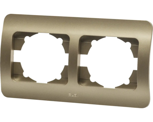 Cadru dublu metalic pentru întrerupătoare și prize