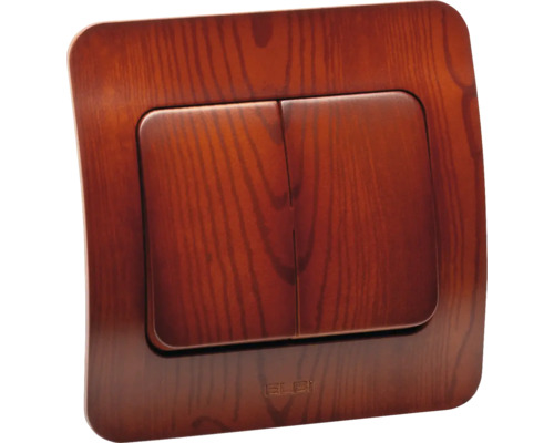 Întrerupător dublu din lemn de la ELBI