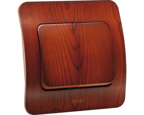 Întrerupător dublu din lemn pentru instalații electrice