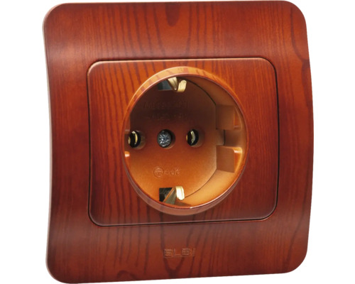 Priză cu aspect de lemn pentru interior