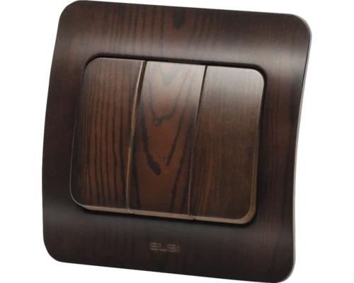 Întrerupător triplu cu design de lemn pentru instalații electrice