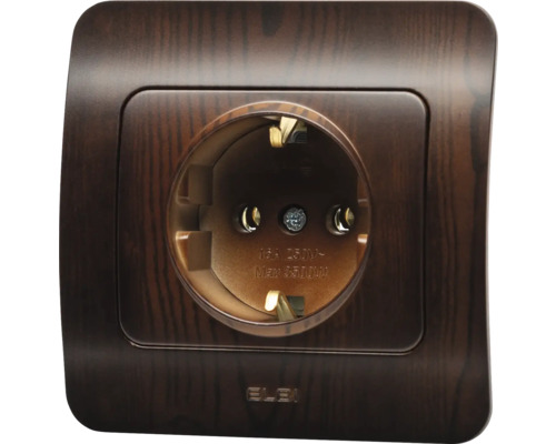 Priză cu decor de lemn pentru interior