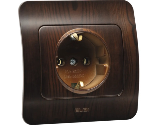 Priză cu aspect de lemn