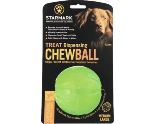 Minge pentru câini Starmark ChewBall M-L verde