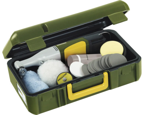 Mașină de lustruit Proxxon cu accesorii în cutie de scule