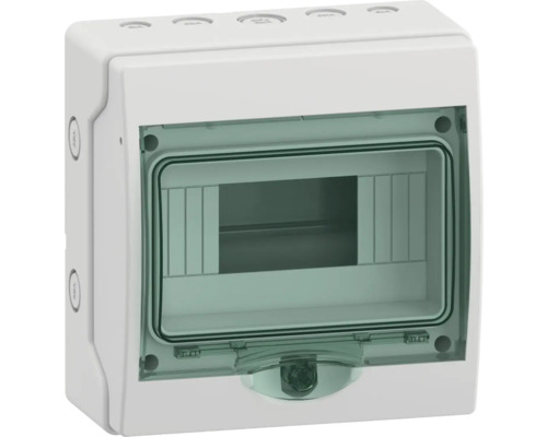 Tablou distribuție electrică Schneider Kaedra 8 module IP65, montaj aparent Carcasă goală pentru instalații electrice cu ușă transparentă