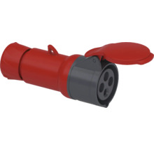 Cuplă pentru ștecher industrial 3P+E Schneider Pratika 16A roșie, pentru exterior IP44