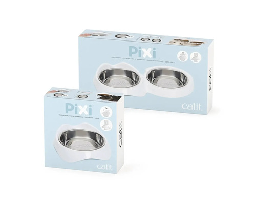 Bol pentru hrana pisicilor pachet dublu în ambalajul produsului