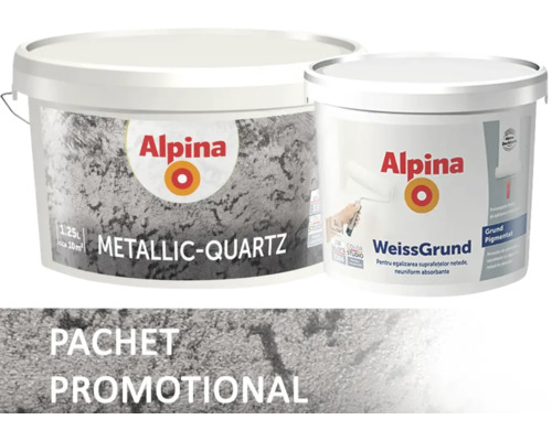 Vopsea cu pigmenți metalici Alpina Metallic-Quartz 1,25 l