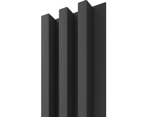 Panou riflaj decorativ Linea Slim 3 negru 30x150x2650 mm
