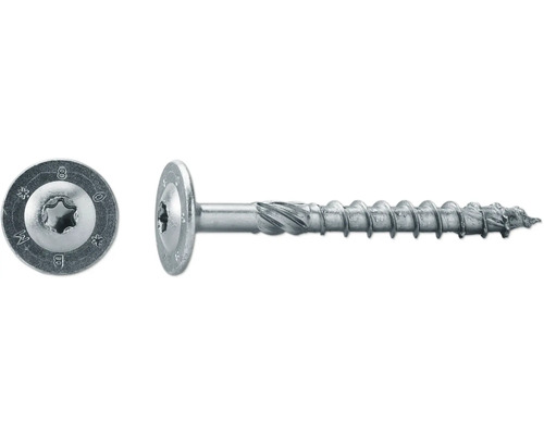 Șuruburi pentru lemn cu cap semibombat Torx Dresselhaus JD-Plus 10x120mm oțel zincat 50 piese Șurub pentru lemn cu cap lenticular și nervuri de frezare