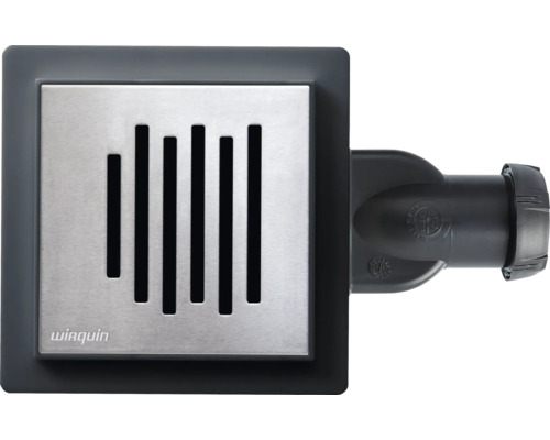 Wirquin sifon de duș cu grilaj din oțel inoxidabil și scurgere verticală