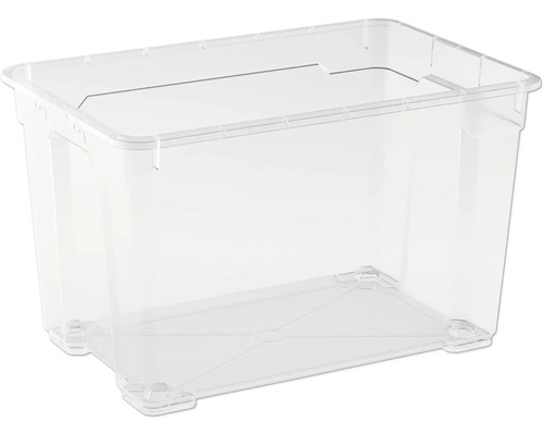 Cutie depozitare plastic fără capac Dirk XL 60L 570x380x350 mm transparentă