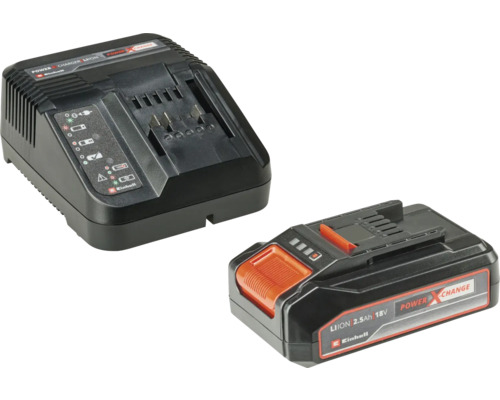 Set acumulator & stație de încărcare Einhell Power X-Twincha 18V, capacitate 2,5Ah Li-Ion