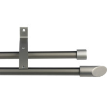 Bară dublă pentru perdele cu suport și capete