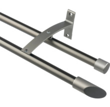 Bară dublă pentru perdele cu suport și capete