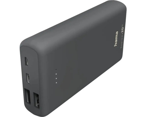 Baterie externă Hama 20.000mAh, USB-C&2xUSB-A, culoare negru