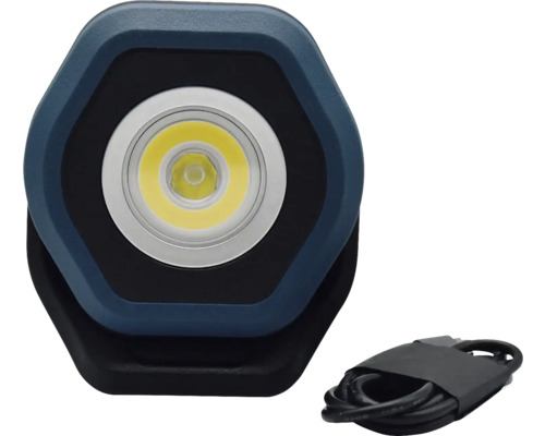 Lampă de lucru Lumak Pro 15W 480/1400 lumeni, cu acumulator Li-Ion USB 2000mAh Lumină de lucru hexagonală cu cablu de încărcare