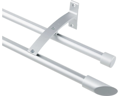 Bară dublă de perdea metalică cu suport