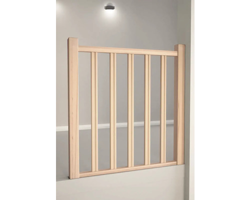 Balustradă etaj Tradi Eco 100x100 cm fag cu baluștri frezați Balustradă din lemn cu cinci bare pentru scări