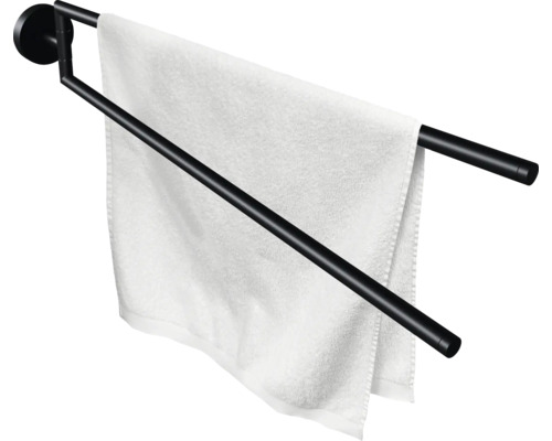 Suport pentru prosop cu două brațe și un prosop