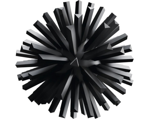 Reprezentare abstractă a unui obiect cu elemente triunghiulare proeminente