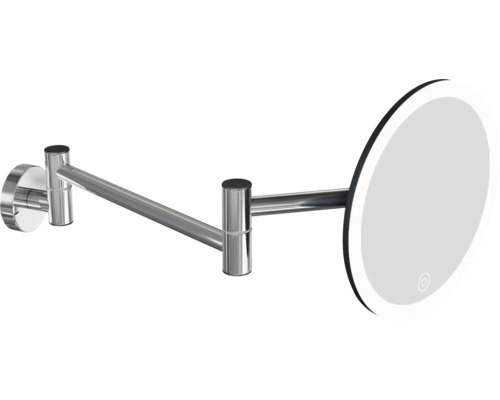 Oglindă de perete ajustabilă cu iluminare pentru baie