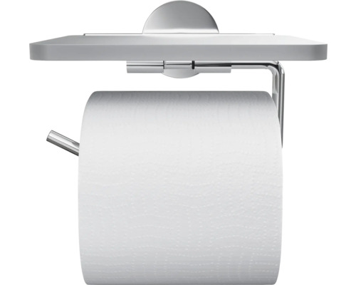 Suport hârtie igienică cu raft pentru baie